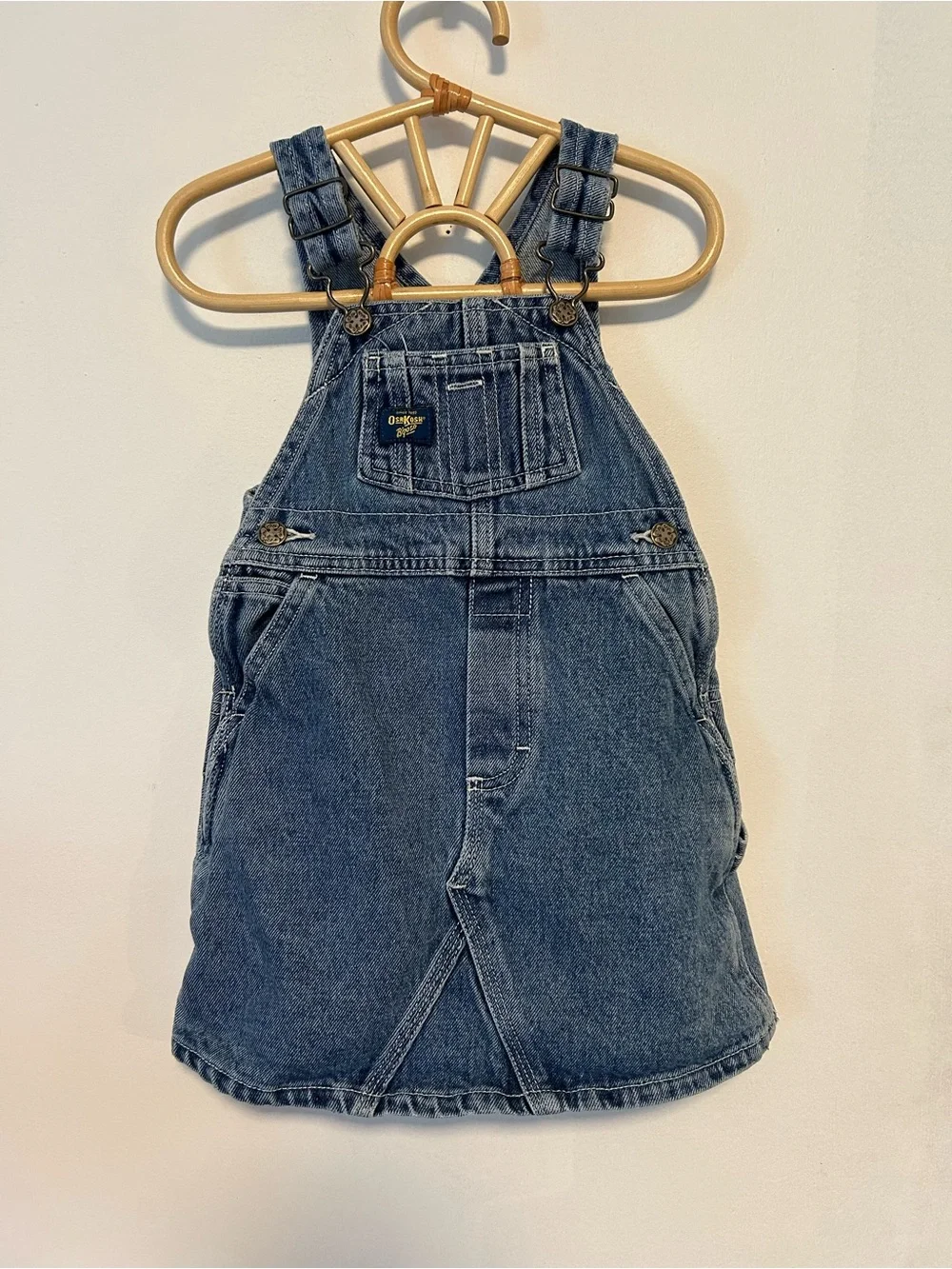 Authentic Vintage OshKosh B’gosh Denim Overall Jumper Dress 2000 Y2K